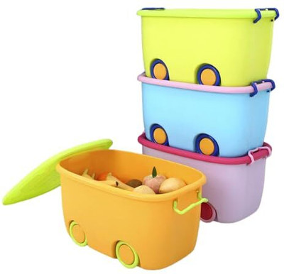 MT BROTHERS 25 Liters Large-Capacity Toy Storage With Lid For Big Size Toys Storage Box(Multicolor)