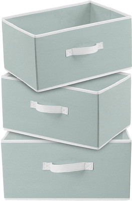 crafty craft Multipurpose Rectangular Storage Organizer with Side Handle for Toys and Cloths Storage Box(Grey)