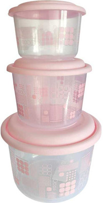 Shri Ganesh Mandapam Plastic Utility Container  - 5 kg, 2 kg, 1 kg(Pack of 3, Pink)