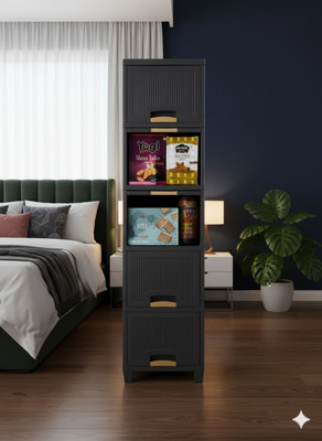 MAXTID 5 Compartments Plastic Modular(Grey)