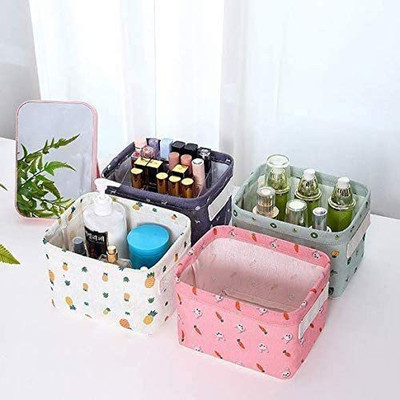 LEZYPANDA 1 Compartments Polyethylene, Linen Foldable Box(Multicolor)