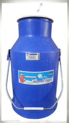 samruddhi MILK CAN 10 LITRE 10 L Drum(Blue, Pack of 1)