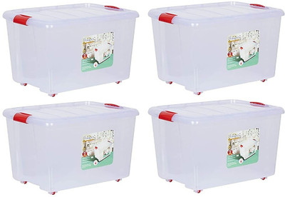 AK HUB Plastic Utility Container  - 25 L(Pack of 4, White)