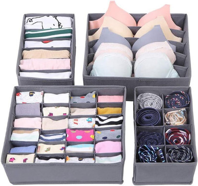 KriShyam Shelf Organizers(Grey, Nylon)