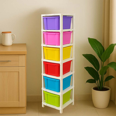 MAXTID 6 Layer MultiColor Drawer Organizer for Home/Parlour and Storage Solution Drawer Divider(Plastic)