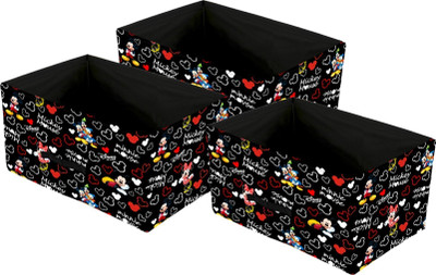KUBER INDUSTRIES Shelf Organizers(Black, Polyester)