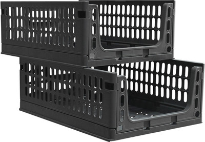 Aditya Polymers Shelf Organizers(Grey, Plastic)