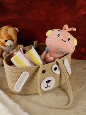 Fabinaliv Toy Organizers(Beige, Cotton)