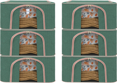 HOMESTIC by Kuber Industries Shelf Organizers(Green, Polyester)