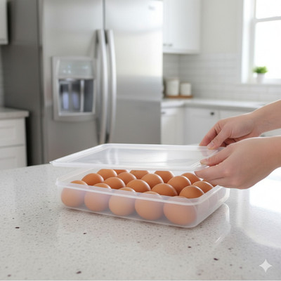 MAXTID Plastic 24 Grid Strong Plastic Egg Basket for Home Storage Storage Basket(Pack of 1)