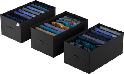 HOMESTIC by Kuber Industries Shelf Organizers(Black, Cotton)