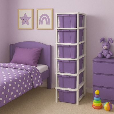 MAXTID 6 Compartments Plastic PP(Purple)