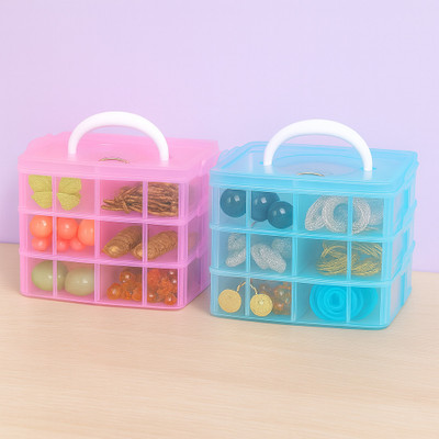 Surety for Safety 6 Compartments Plastic PP(Blue, Pink)