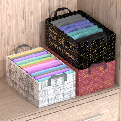 KUBER INDUSTRIES Shelf Organizers(Multicolor, Cotton)