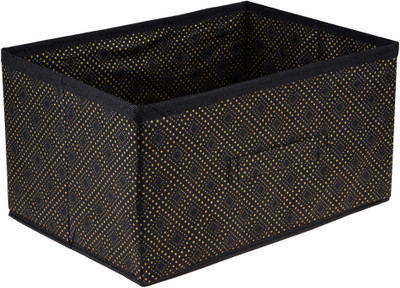 KUBER INDUSTRIES Shelf Organizers(Black, Cotton)
