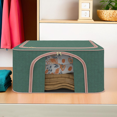 KUBER INDUSTRIES Shelf Organizers(Green, Polyester)