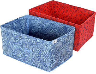 KUBER INDUSTRIES Shelf Organizers(Blue, Red, Polyester)