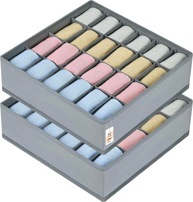 NFI essentials Shelf Organizers(Grey, Polyester)
