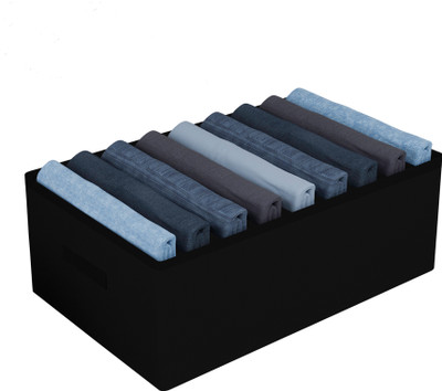 KUBER INDUSTRIES Shelf Organizers(Black, Polyester)