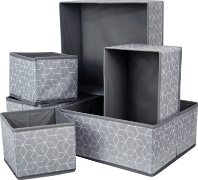 NFI essentials Shelf Organizers(Grey, Polyester)