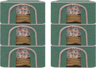KUBER INDUSTRIES Shelf Organizers(Green, Polyester)
