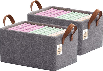 NFI essentials Shelf Organizers(Grey, Polyester)