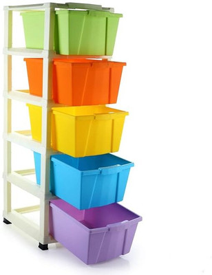 HUMBLE KART 5 Compartments PLASTIC DESK ORGANIZER(Multicolor)
