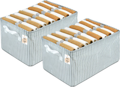NFI essentials Shelf Organizers(Silver, Polyester)