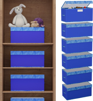 KUBER INDUSTRIES Shelf Organizers(Blue, Polyester)