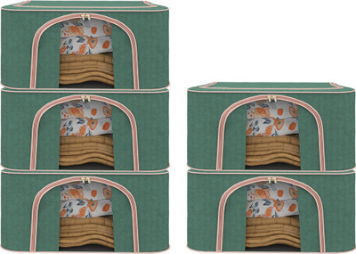 KUBER INDUSTRIES Shelf Organizers(Green, Polyester)