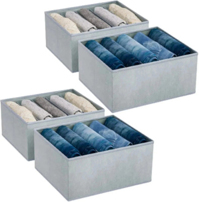 I Unique Shelf Organizers(Grey, Polyester)