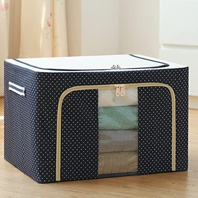 JIGSHTIAL Shelf Organizers(Blue, Polyester)