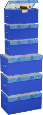 KUBER INDUSTRIES Shelf Organizers(Blue, Polyester)