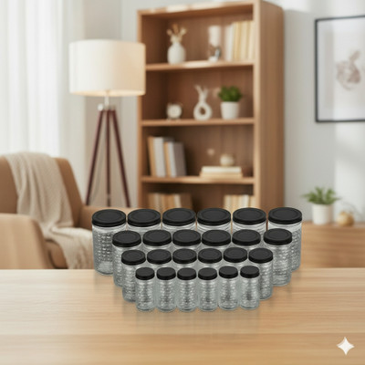 MAXTID Plastic 24 Pcs Airtight plastic Storage Container Set Storage Basket(Pack of 24)