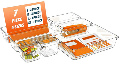 SIMRON Plastic Utility Container  - 5 kg(Pack of 7, Clear)