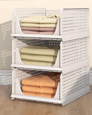 EZYHANDS Shelf Organizers(White, Plastic)
