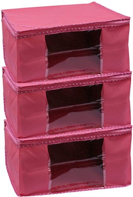 KUBER INDUSTRIES Shelf Organizers(Pink, Cotton)