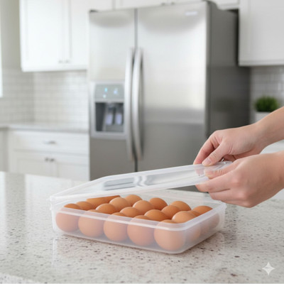 MAXTID Plastic 24 Grid Premium Quality Egg Tray for Fresh Eggs Storage Basket(Pack of 1)