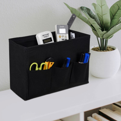 KUBER INDUSTRIES Shelf Organizers(Black, Polyester)