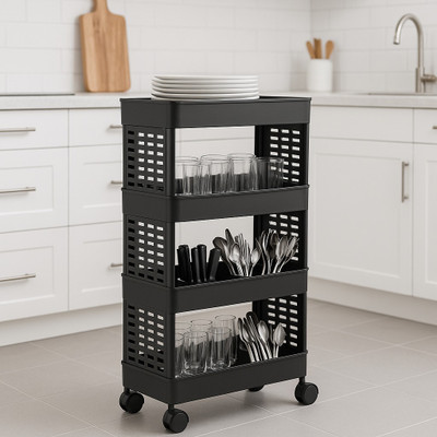 MAXTID 4 Compartments Plastic PP(Black)