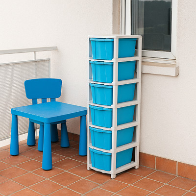 MAXTID 6 Compartments Plastic PP(Blue)