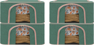 KUBER INDUSTRIES Shelf Organizers(Green, Polyester)