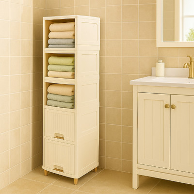 YUBITUBY 5 Compartments Plastic All(White)