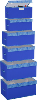 KUBER INDUSTRIES Shelf Organizers(Blue, Polyester)
