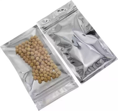 ZYGOMA Standup Pouch For Food Storage, 4x6 Inch Size, 100 GM Capacity, One Side Clear Plastic Storage Pouch(Pack of 25)