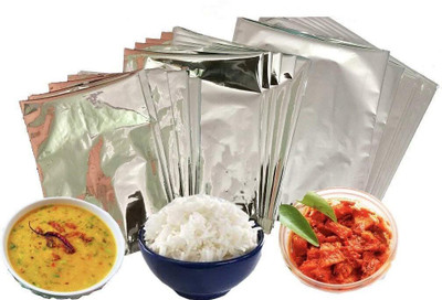 Shop & Shoppee Silver Foil Pouch for Food Packaging | Hot/Dry Foods(6x8 inch) Aluminium Storage Pouch(Pack of 120)
