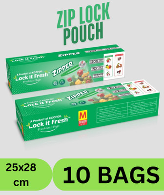 Kcofoil Medium Size Zip Lock Pouch 20 Time Usable Plastic Storage Pouch(Pack of 1)