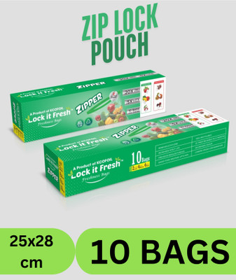 Kcofoil 3 in 1 Zip Lock Pouch 20 Time Usable Plastic Storage Pouch(Pack of 1)