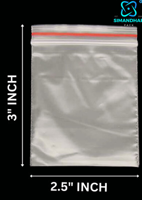 SIMANDHAR PACK Simandhar Packaging 2X3Inches Transparent Reusable Zip Lock Plastic Storage Pouch(Pack of 100)