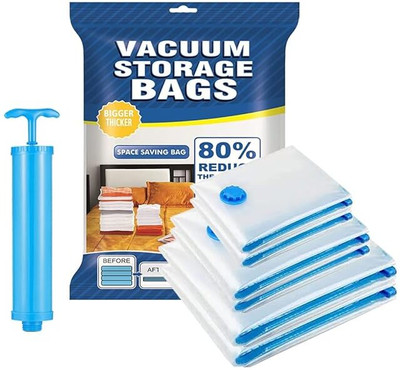 Flipkart SmartBuy Space Saver Reusable Vacuum Storage Ziplock Compression Sealer Bags & Hand Pump Travel Storage Vacuum Bags(Pack of 6) deal from flipkart Flipkart SmartBuy Space Saver Reusable Vacuum Storage Ziplock Compression Sealer Bags & Hand Pump Travel Storage Vacuum Bags(Pack of 6) deal from flipkart